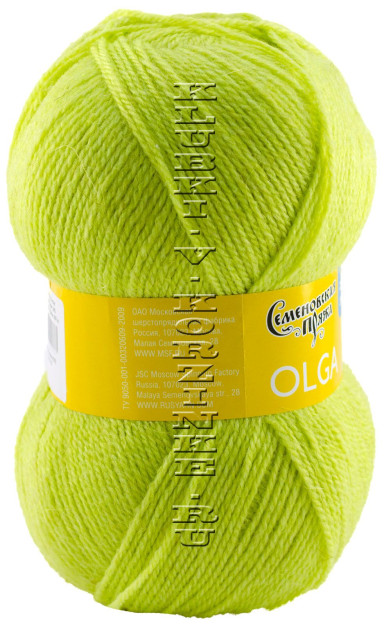Пряжа Семеновская «Ольга» - (222 - Весенняя зелень)