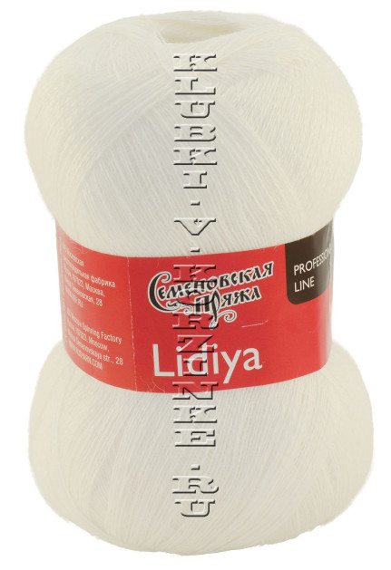 Пряжа Семеновская «Лидия ПШ» - (964 - Ультрабелый)