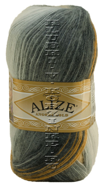 Пряжа ANGORA GOLD BATIK Alize - (5738 - Белый, серый, беж)