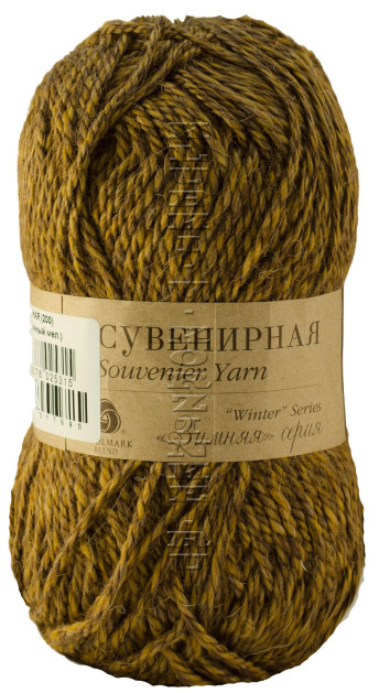 Пряжа Пехорка «Сувенирная» - (799 - Горчичный меланж)