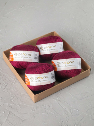 Пряжа Пехорка «Ажурная» - (07 - Бордо)