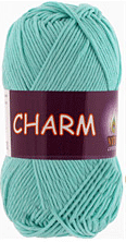 Пряжа VITA cotton &quot;CHARM&quot; - (4185 - Светлая голубая бирюза)