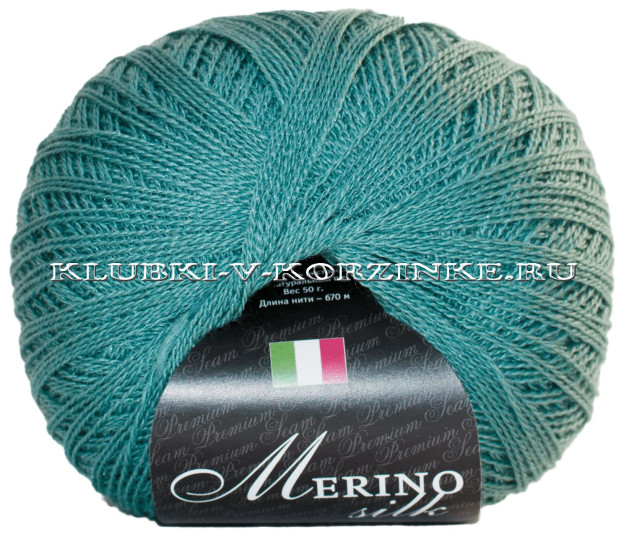 Пряжа Merino silk 50 Seam - (35 - Изумруд)