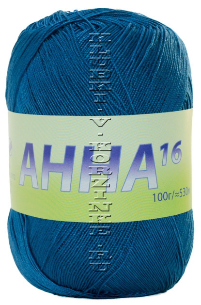 Пряжа Анна 16 Seam - (342 - Тёмная лазурь)