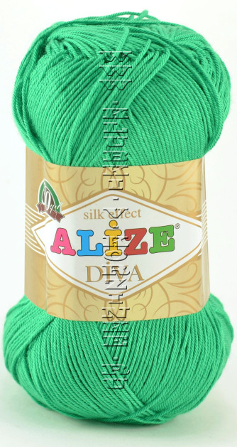 Пряжа Alize DIVA - (123 - Изумруд)