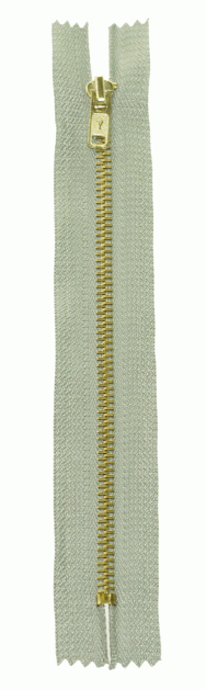 Молния металл латунь джинсовая н/р GMD-941 Gamma, тип 4, 18 см (306 - Серый)