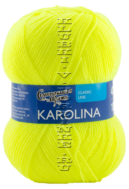 Пряжа Семеновская «Каролина» - (5234 - Яркий лайм)