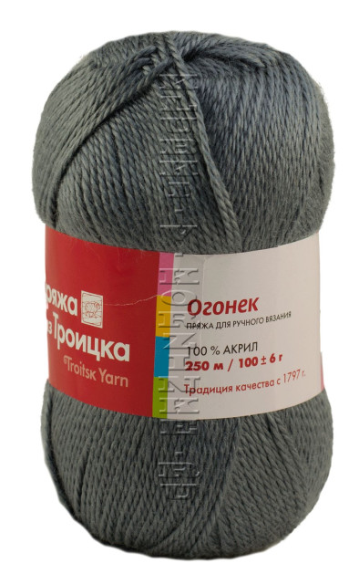 Пряжа Троицкая «Огонек» - (17 - Серо-голубой)