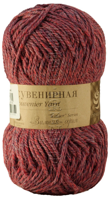 Пряжа Пехорка «Сувенирная» - (816 - Красный меланж)