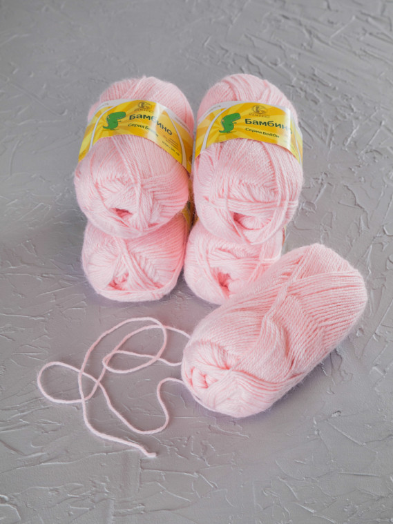 Пряжа Камтекс «Бамбино» - (055 - Светло-розовый)