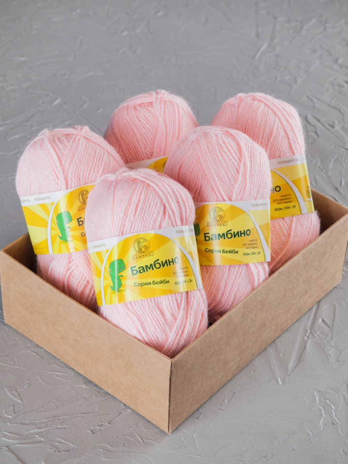 Пряжа Камтекс «Бамбино» - (055 - Светло-розовый)