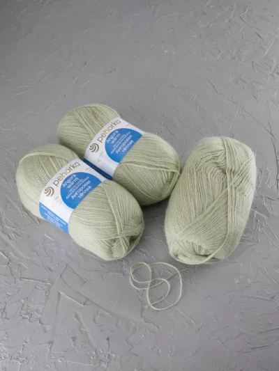 Пряжа Пехорка «Ангорская теплая» - (1076 - Светло-фисташковый)