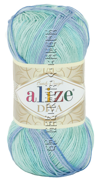 Пряжа Diva Batik Alize -  (1767 - Мята, колокольчик, сирень)