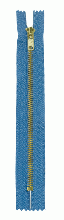 Молния металл латунь джинсовая н/р GMD-941 Gamma, тип 4, 18 см (213 - Синий)