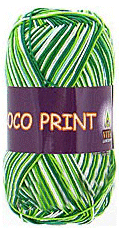Пряжа VITA cotton "COCO PRINT" - (4653 - Зеленый меланж)