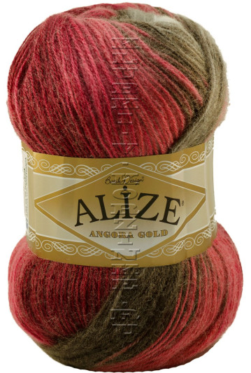 Пряжа Alize ANGORA GOLD BATIK - (1984 - Белый, серый, темно-розовый)