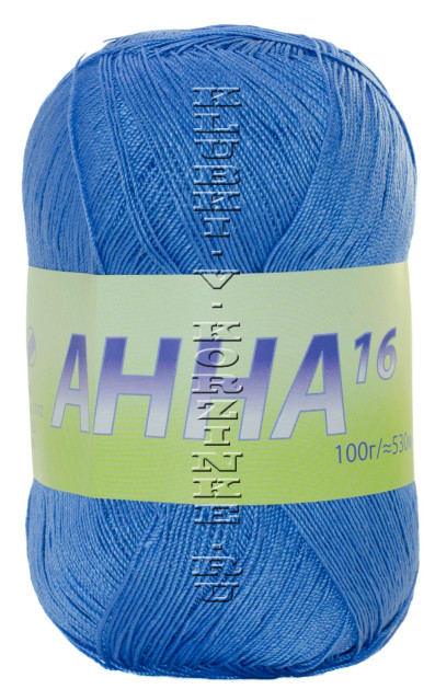 Пряжа Анна 16 Seam - (335 - Ярко - голубой)