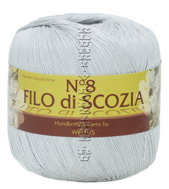 Пряжа Filo di Scozia №8 - (89 - Бледно-серый)