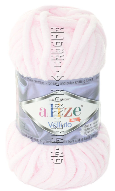 Пряжа Velluto Alize - (31 - Светло - розовый)