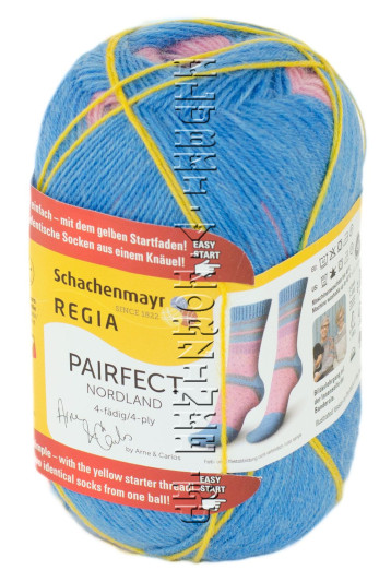 Пряжа Regia Schachenmayr / 4 нитки - (06822 - Незабудка, розовый, серый)