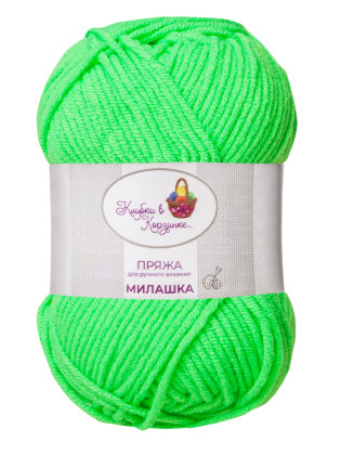 Пряжа «Милашка» 100% акрил, (305 - Неоновый салат)