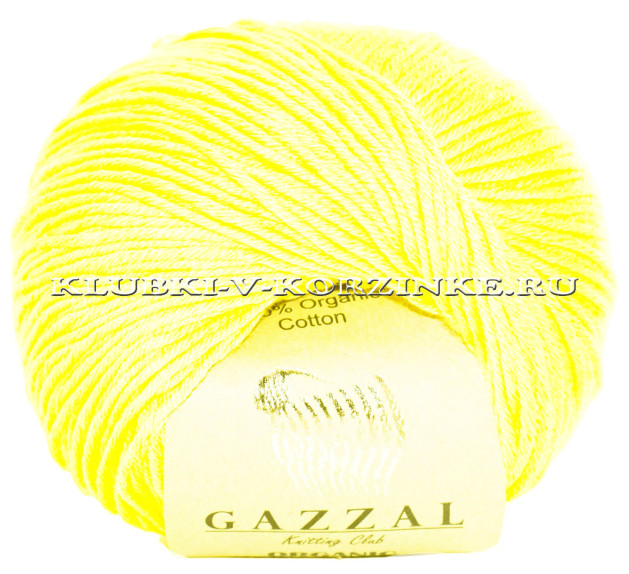 Пряжа Gazzal Organic Baby Cotton - (420 - Желтый)