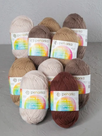 Набор пряжи Пехорка «Детская новинка» Ассорти 8