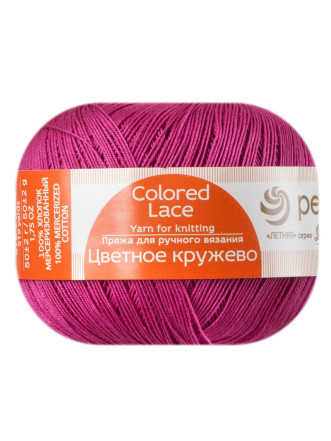 Пряжа Пехорка «Цветное кружево» - (49 - Фуксия)