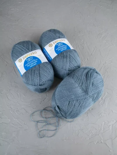 Пряжа Пехорка «Ангорская теплая» - (174 - Стальной)