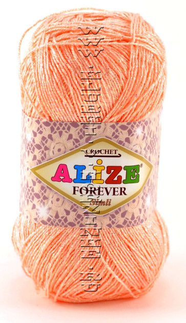 Пряжа FOREVER SIMLI Alize - (282 - Светло-персиковый)