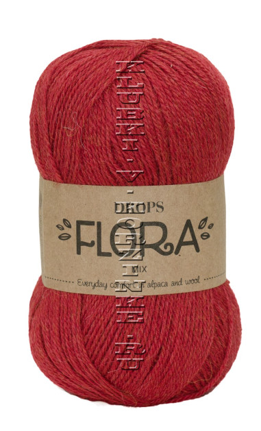 Пряжа Flora DROPS - (18 - Красный)