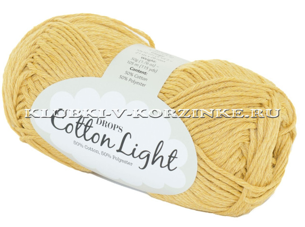 Пряжа Cotton Light DROPS - (28 - Горчичный)