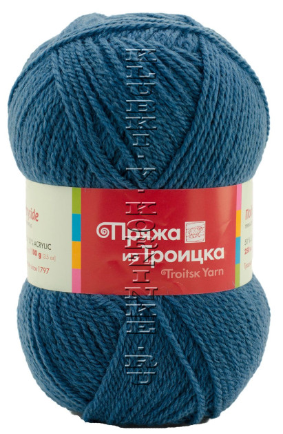 Пряжа Троицкая «Подмосковная» - (0655 - Кобальт)