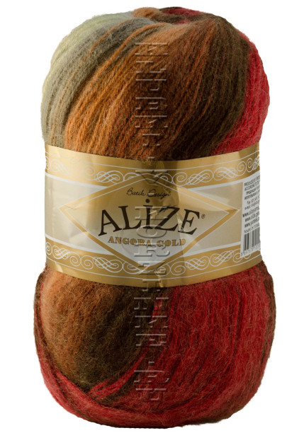 Пряжа ANGORA GOLD BATIK Alize - (6283 - Терракот, бордо, коричневый, св.беж)