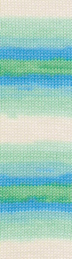 Пряжа BABY WOOL BATIK Alize - (цвет 4389 - зеленый, голубой, салатовый)