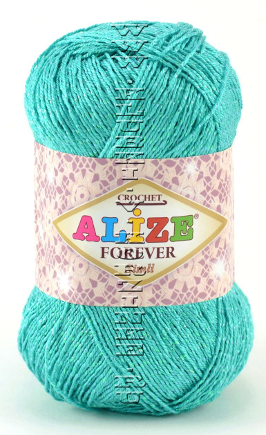 Пряжа FOREVER SIMLI Alize - (610 - Нефритовый)