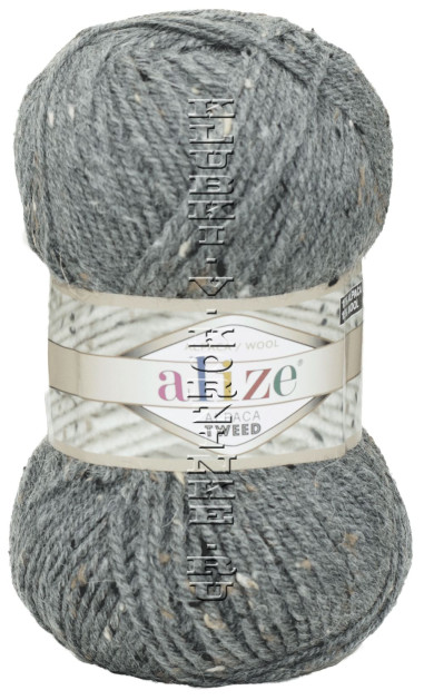 Пряжа Alpaca Tweed Alize - (196 - Серый меланж)