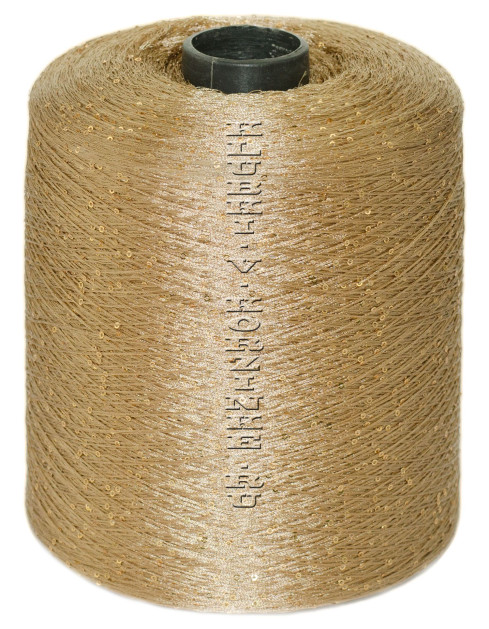Пряжа в бобинах Paillettes (134 - Тёмный беж)