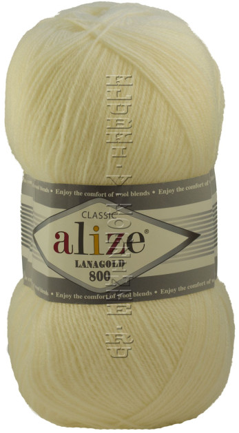 Пряжа Lanagold 800 Alize - (450 - Жемчужный)