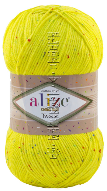Пряжа Cotton Gold  Tweed Alize - (110 - Желтый)