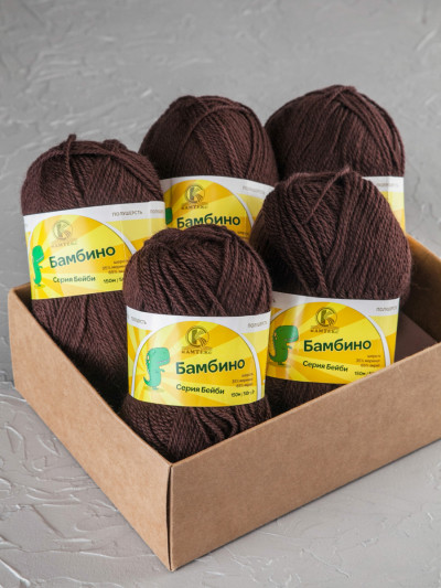 Пряжа Камтекс «Бамбино» - (063 - Шоколад)