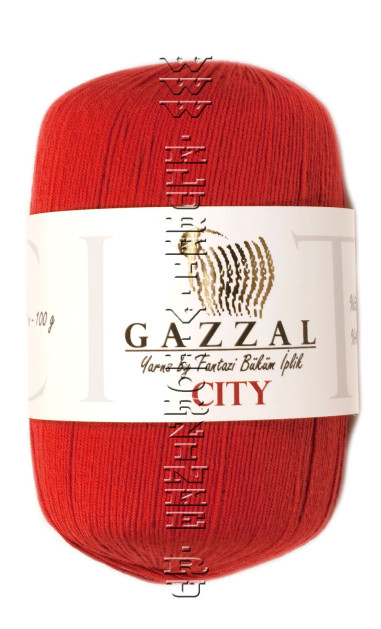 Пряжа GAZZAL (Газзал) "CITY" - (186 - Красный)