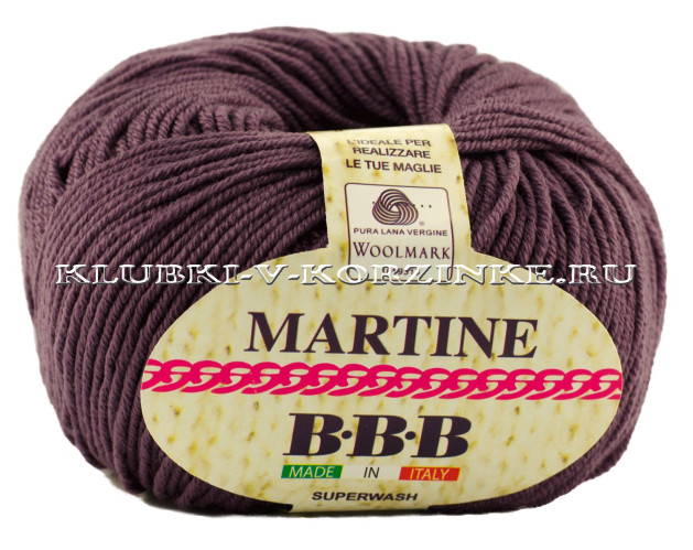 Пряжа Martine BBB - (10 - Темная пыльная сирень)