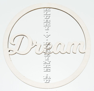 Контур - основа "dream" из фанеры для макраме, 23 см