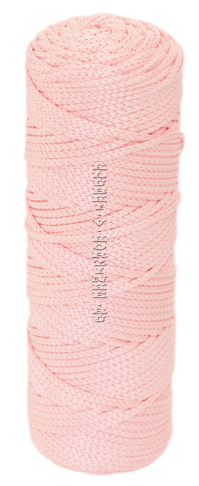Шнур полиэфирный 3 мм 100 м - (134 - Светло-розовый)