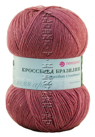 Пряжа Пехорка "Кроссбред Бразилии" - (28 - Амарант)