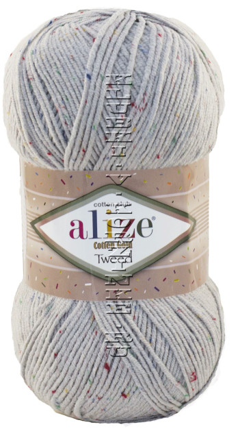 Пряжа Cotton Gold  Tweed Alize - (200 - Светло-серый)