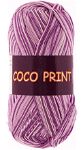 Пряжа VITA cotton "COCO PRINT" - (4670 - Сиреневый меланж)