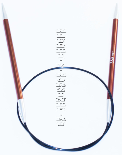 Спицы KnitPro Zing круговые №5,5; 60 см (арт.47102)