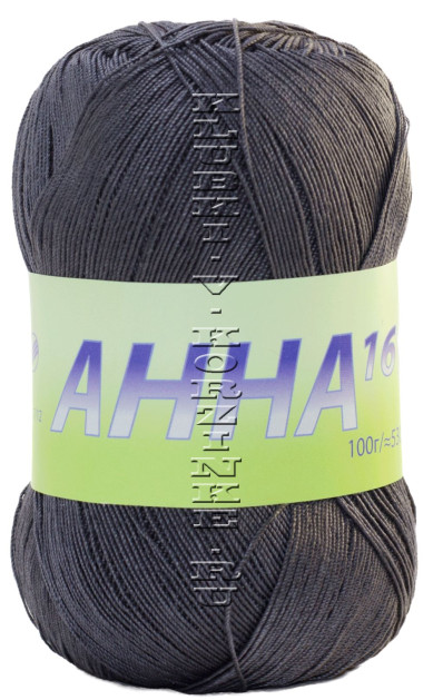 Пряжа Анна 16 Seam - (376 - Графит)